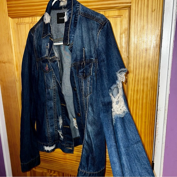 Distressed Jean Jacket - Picture 2 of 3